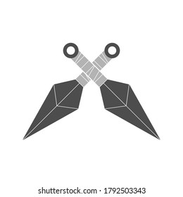 Illustration Vector Graphic Of Kunai (ninja Weapon) Logo