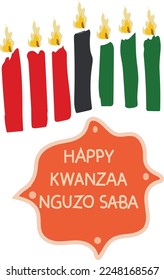 Gráfico vectorial de ilustración de Kwanzaa el 1 de enero. Perfecto para tarjeta, diseño, Web, banner, plantilla y póster

