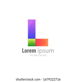 Gráfico vectorial de ilustración de diseño de logotipo L