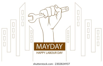 illustration vector graphic of labour day or mayday