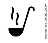 Illustration Vector graphic of ladle icon. Fit for cooking, soup, kitchenware etc.