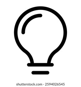 Illustration vector graphic of lamp, light bulb using outline style on a white background. Suitable for mobile apps, website projects and more.
