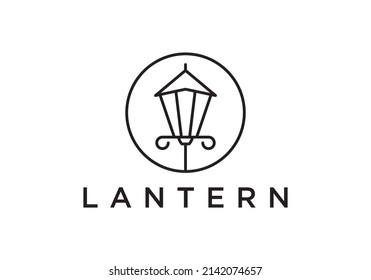 illustration vector graphic of lantern lamp logo.
