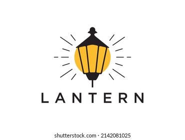  illustration vector graphic of lantern lamp logo.