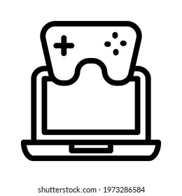Illustration Vector graphic of laptop icon
