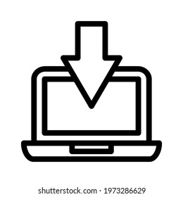 Illustration Vector graphic of laptop icon