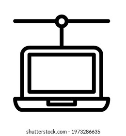 Illustration Vector graphic of laptop icon