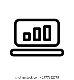Illustration Vector graphic of laptop icon. Fit for gadget, electronic, device, network, communication etc.