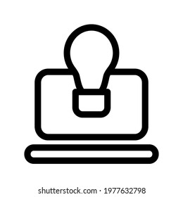 Illustration Vector graphic of laptop icon. Fit for gadget, electronic, device, network, communication etc.