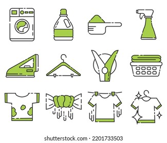 Illustration Vector Graphic Of Laundry, Perfect For Web Design, Application, Software, Printing Use, Books, Logos, Icons, Etc.
