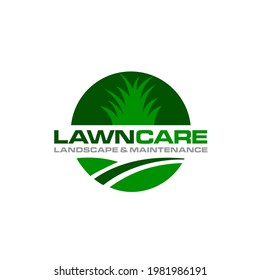 Illustration vector graphic of lawn care, landscape, grass concept logo design template
 