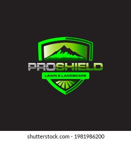 Illustration vector graphic of lawn care, landscape, grass concept logo design template
 