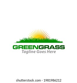 Illustration vector graphic of lawn care, landscape, grass concept logo design template
 