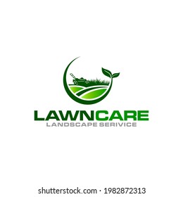 Illustration vector graphic of lawn care, landscape, grass concept logo design template
 
