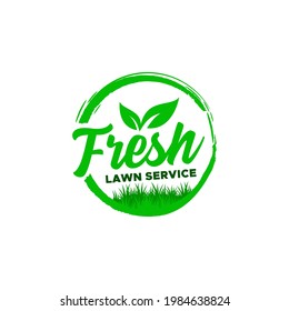 Illustration vector graphic of lawn care, landscape, grass concept logo design template
 