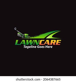 Illustration vector graphic of lawn care, landscape, grass concept logo design template
 