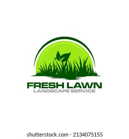 lawn care logo template