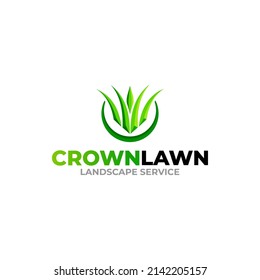 Illustration vector graphic of lawn care, landscape, grass concept logo design template
 