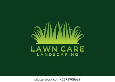 Illustration vector graphic of lawn care, landscape, grass concept logo design template
