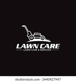 Illustration vector graphic of lawn care, landscape services, grass care concept logo design template