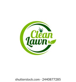 Illustration vector graphic of lawn care, landscape services, grass care concept logo design template