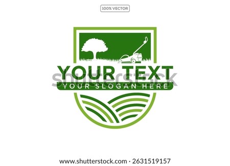 Illustration vector graphic of lawn mower logo vector template