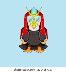 Illustration Vector Graphic Of Lazy Hawk Transform To Robot Good For Tshirt Design for Children, Poster