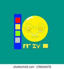 Illustration vector graphic of lazzy men with background