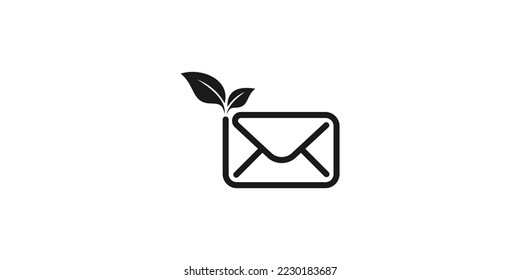 illustration vector graphic of leaf amplope