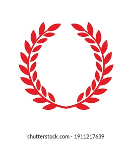 illustration vector graphic of leaf and branch ornament. good for winner trophy elements