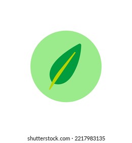 Illustration vector graphic of leaf, with color green
