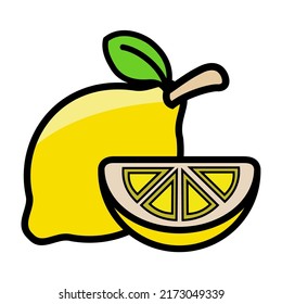 Illustration Vector Graphic of lemon fruit, food icon