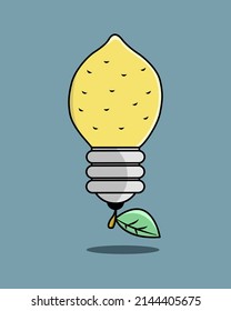 Illustration vector graphic of Lemon Lamp