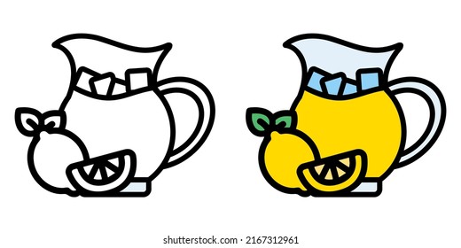 Illustration Vector Graphic of lemonade jar, fruit drink icon