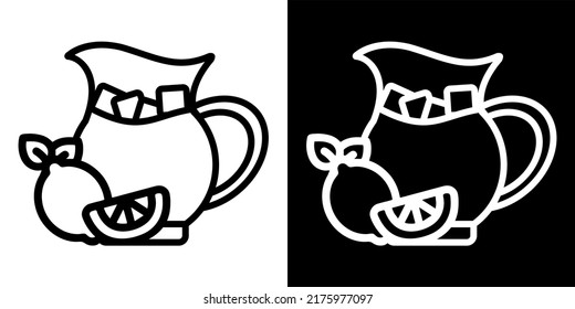 Illustration Vector Graphic of lemonade jar, fruit drink icon