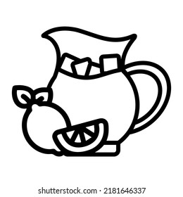 Illustration Vector Graphic of lemonade jar, fruit drink icon