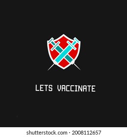 Illustration Vector Graphic of Lets Vaccinate Campaign Perfect for Banner,Poster,etc.