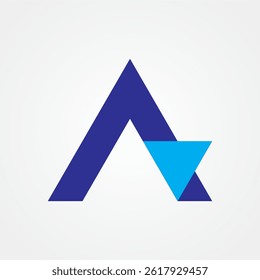 Illustration vector graphic of letter A. Good for logo design, like company, brand, etc.