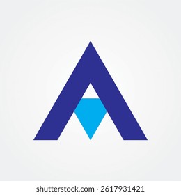 Ilustración Vector gráfico de la letra A. Bueno para el diseño del logotipo, como empresa, marca, etc.