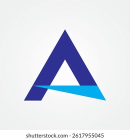 Illustration vector graphic of letter A. Good for logo design, like company, brand, etc.
