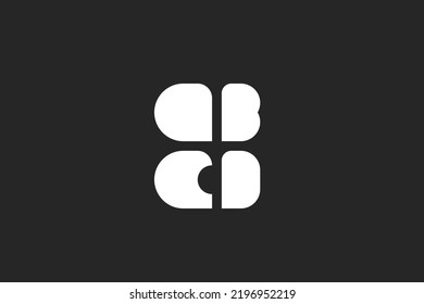 Illustration vector graphic of letter abcd minimalist. Good for logo