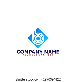 Illustration vector graphic for letter B internet logo design