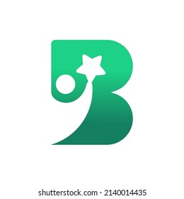Gráfico vectorial de ilustración para la letra B 