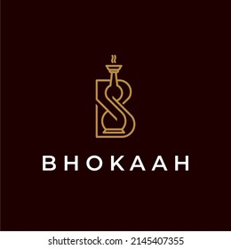 Gráfico vectorial de ilustración para línea elegante del logotipo de la letra B hokaah