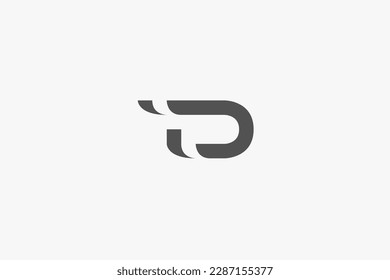 Illustration vector graphic of letter D minimalist modern. Good for logo