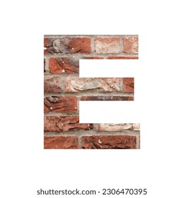Illustration Vector Graphic of Letter E. Letter of the Alphabet. Brick Motifs. EPS.