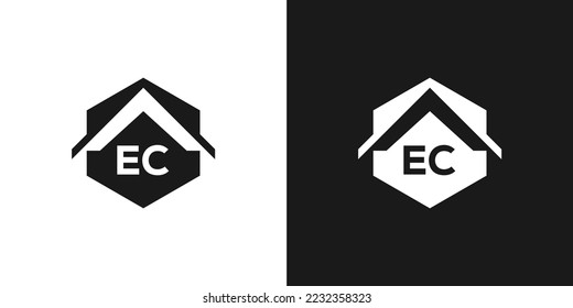 illustration vector graphic of letter EC home