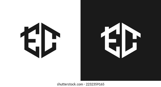 illustration vector graphic of letter EC home