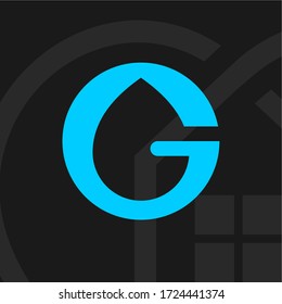 illustration vector graphic of letter G water logo