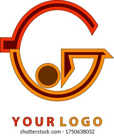 Ilustración vectorial gráfico del logotipo de la letra G, con colores arcoiris. bien para su logotipo o negocio personal